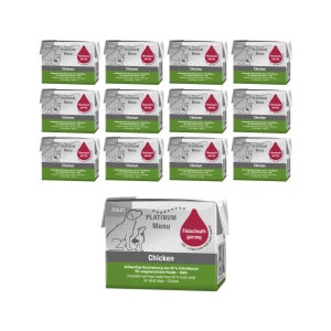 플래티넘 메뉴 어덜트 성분 기호성 좋은 강아지습식사료 닭고기, 90g, 48개