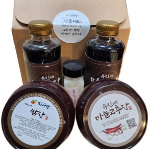 유진네선물세트 2개 (맛간장+마늘고추장+쌈장 +표고가루 1셋트)