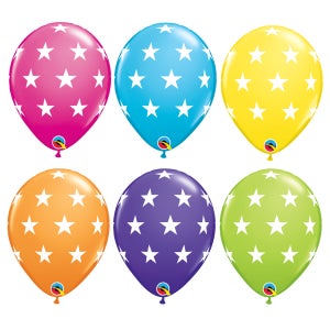 퀄라텍스 인쇄풍선 28cm 큰별트로피칼어써트 50개입