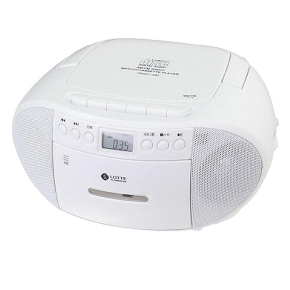 (화이트) 카세트 플레이어 라디오 테이프 카셋트 가정용 카세트라디오