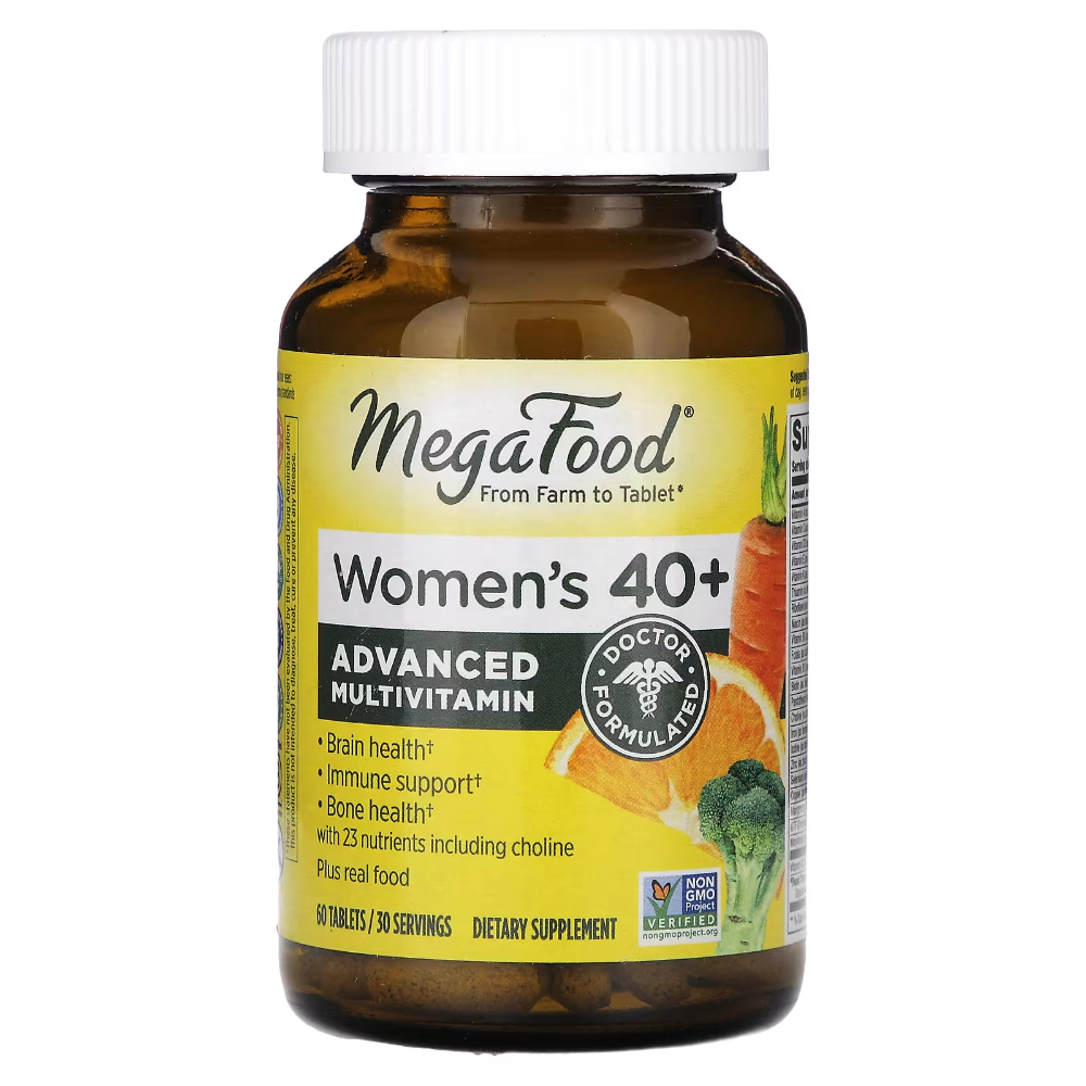메가푸드 Women’s 40+Advanced 멀티<b>비타민</b> 60정 셀레늄 비오틴 판토텐산 아연