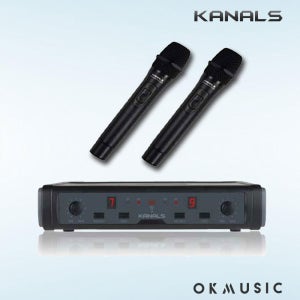 카날스 무선 마이크 세트 BK-7200N 2채널 핸드마이크2개 강의 강연 보컬
