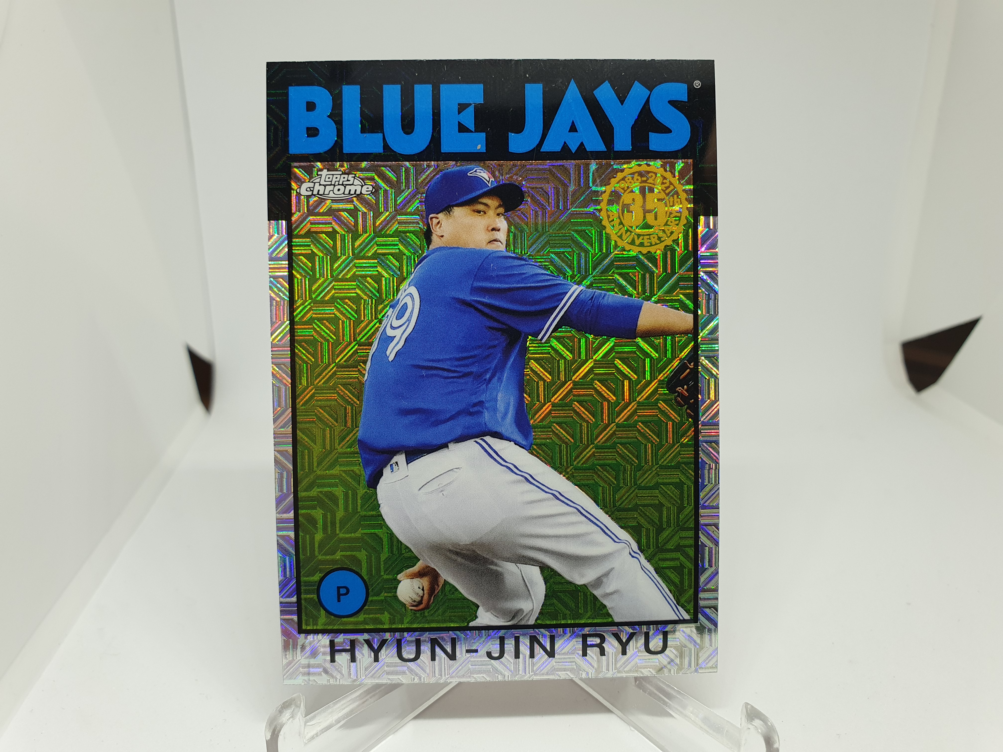 류현진 야구카드 2021 TOPPS Chrome Update silver pack Refractor MLB카드 토론토 블루제이스