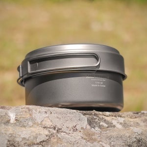 AMG 티타늄 코펠 1250ml 캠핑 반합 쿠커 백패킹 +WB비너