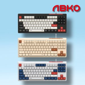 앱코 MK87 LED 저소음 사무용 키보드 업무용 USB 게이밍 키보드