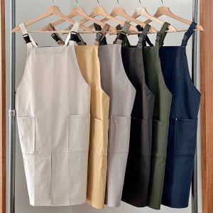 방수 폴리 H 트임 벨트 앞치마 자수 로고 이니셜 꽃집 베이커리 공방 카페 미술