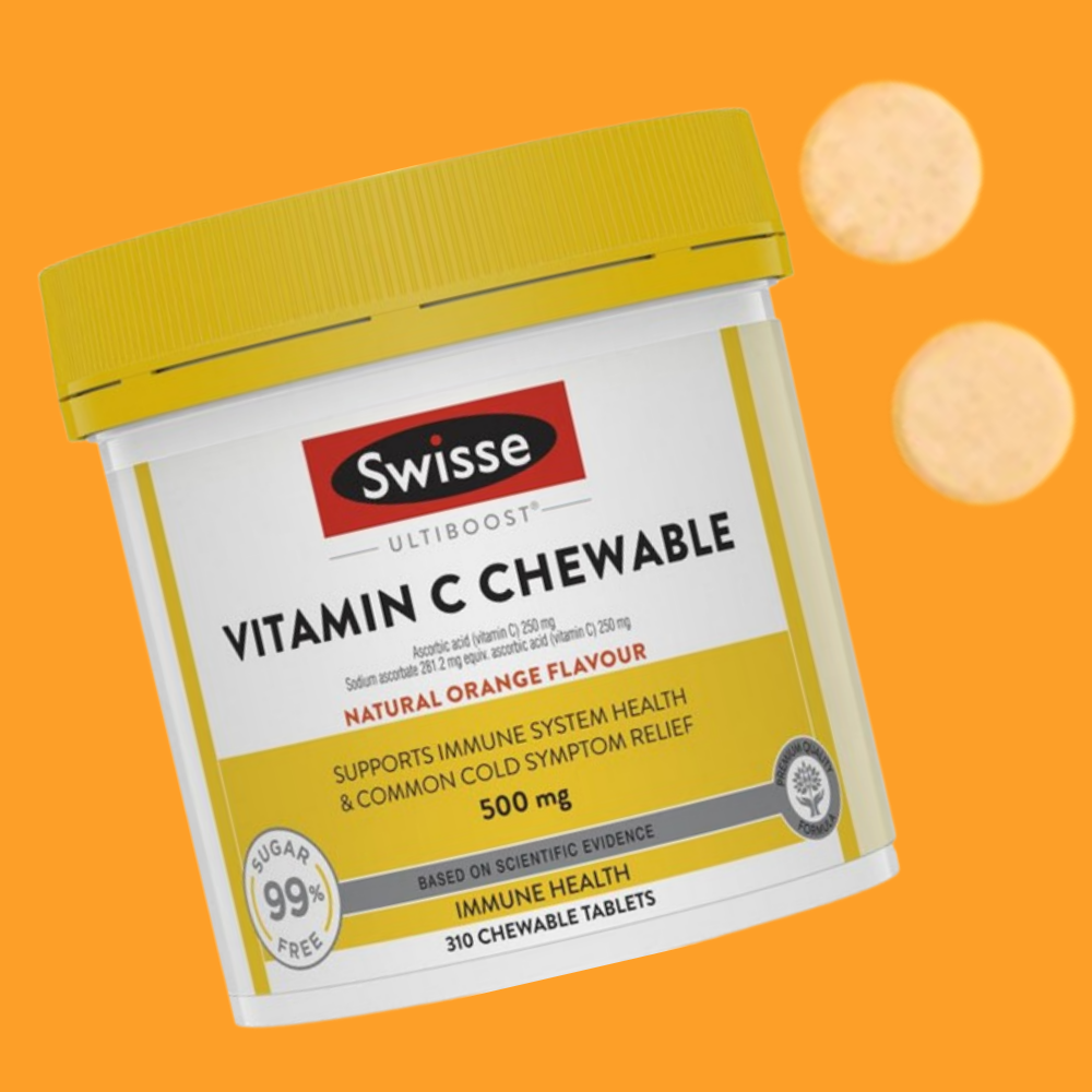 호주 <b>스위스 비타민C</b> 500mg 310 츄어블 씹어먹는 고함량 비타민C