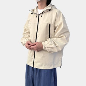 남자 바람막이 커플 후드 자켓 고프코어룩