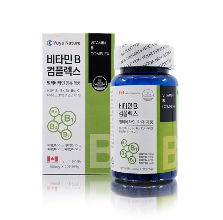 유유<b>네이처</b> 비타민B 컴플렉스 99g(1100mg x 90정) 3개월분