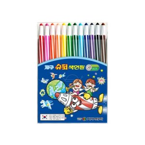유아 졸업 선물 지구화학 샤프식 슈퍼 색연필 12색