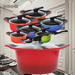 가성 비좋은 키친아트 통주물 컬러냄비 양수 24cm 찜 채반포함