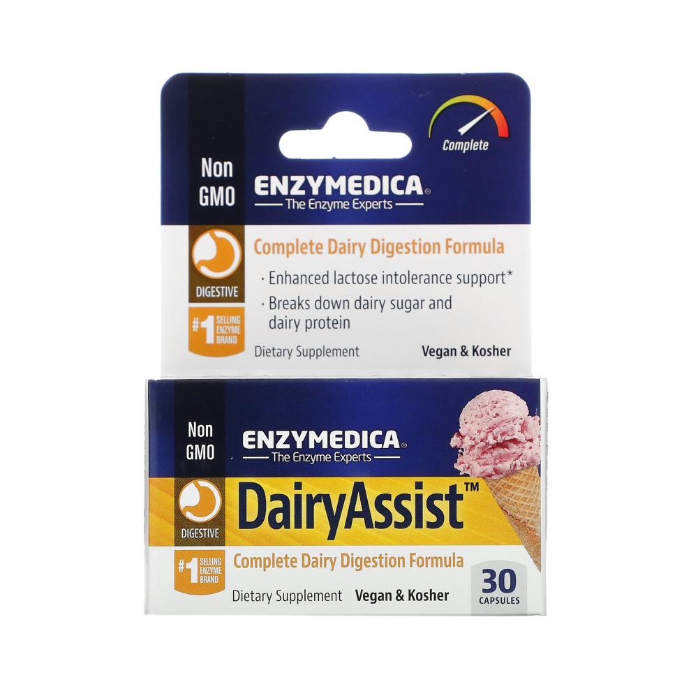 엔자이메디카 <b>데어리어시스트</b> 프로테아제 락타아제 캡슐 30정