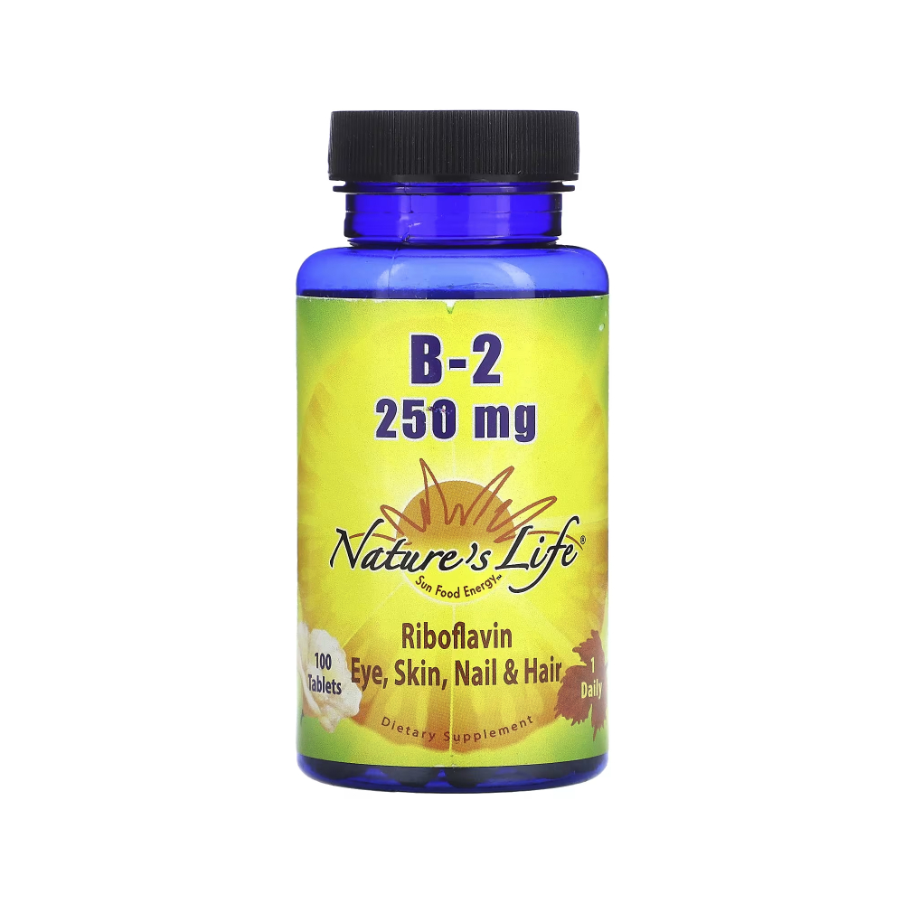 <b>네이처스라이프 비타민B2</b> 리보플라빈 250mg 100정