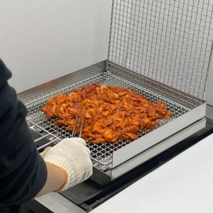 스텐만 밸런스 직화 불판 업소용 스텐 직화구이팬 닭발 불족발 불날개 불맛 불향 강력 파워