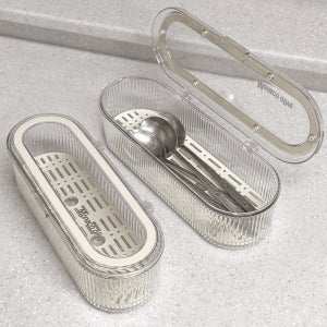 클리어 테이블 수저함 수저통