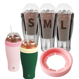 해밀로 컵빙수 텀블러 아이스커피 대형 텀블러 880ml 테이크아웃 일회용컵 스텐 보온 보냉