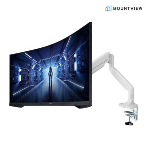 마운트뷰 대형 고중량 모니터암 TV 모니터거치대 오디세이 G5 G9 싱글 님버스 MV-82