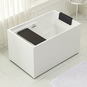 사각 이동식 욕조 900 깊은 프리스탠딩 반신욕조 아크릴 미니 작은 간이 가정용 반신욕
