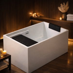 사각 깊은 욕조 900 프리스탠딩 반신욕조 아크릴 미니 작은 간이 가정용 반신욕
