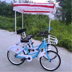 텐덤자전거 커플 2인용 가족 바이크 미니벨로 20인치 한강 접이식 관광