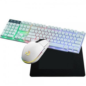 마우스 LED키보드 패드 세트 화이트 로지텍g102 디디존