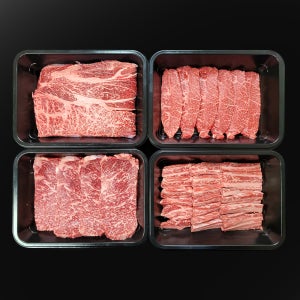 1등급 한우한마리세트 1kg 등심+채끝+부채살+갈비 1kg