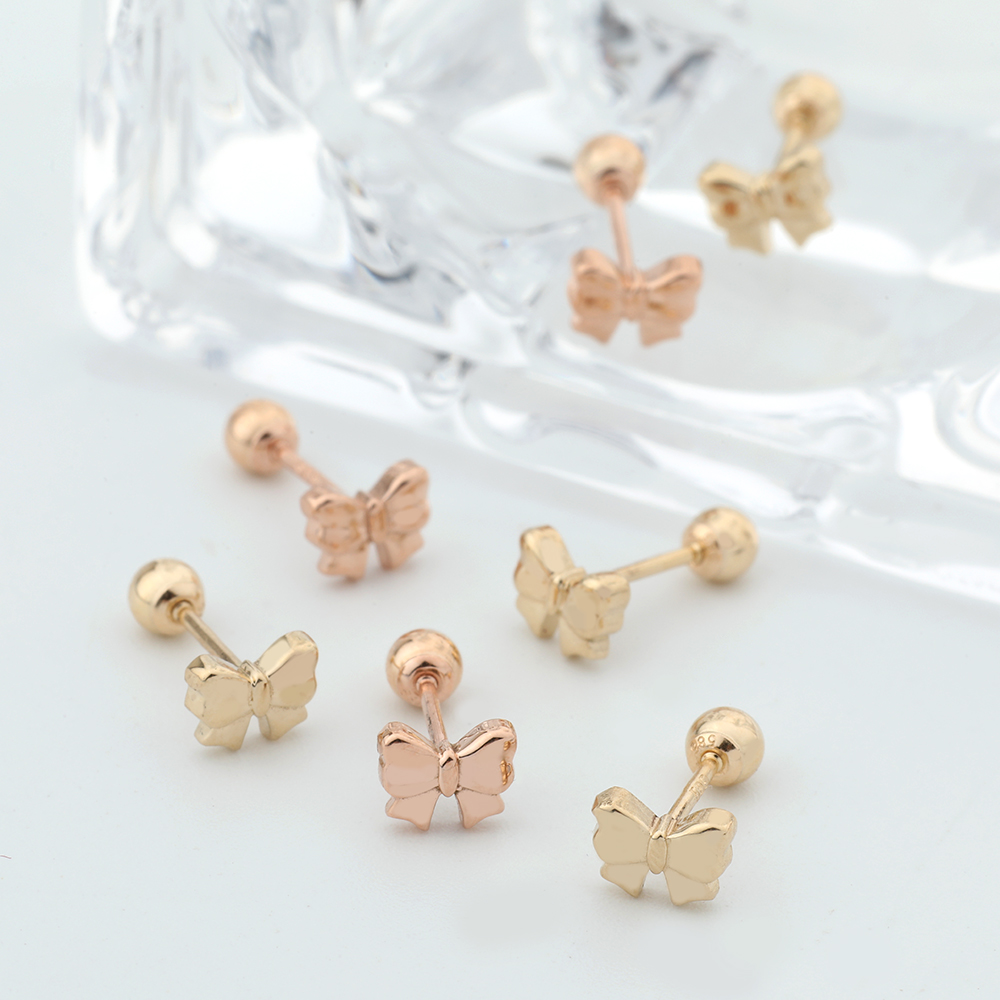 14K 18K 도톰 리본 피어싱