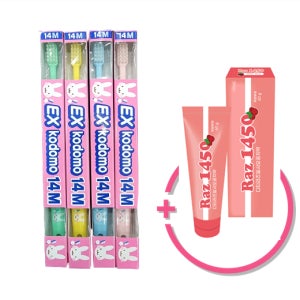 코도모칫솔 4개입 1세트+어린이고불소치약