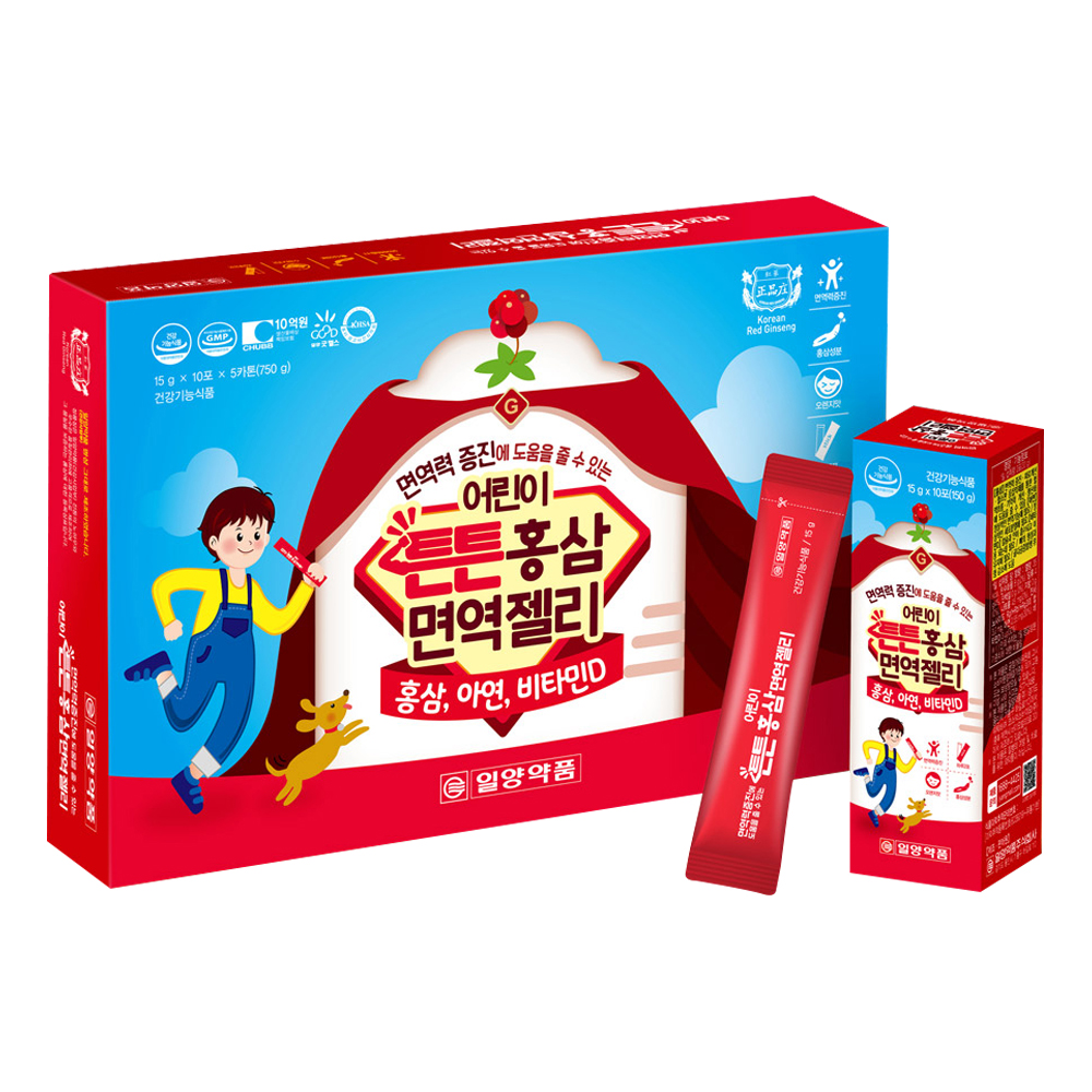면역력 증진에 도움을 줄 수 있는 어린이튼튼 홍삼면역젤리