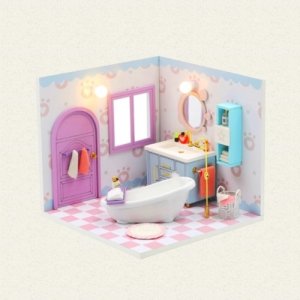 미니멀 욕실 미니어처 DIY 키트 만들기