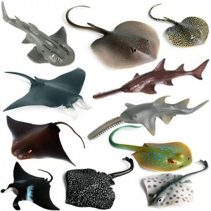 시뮬레이션 해양 동물 쥐가오리 수족관 바다 생물 가오리 악마 물고기 장난감 피규어 교육 선물 Sea animal -1