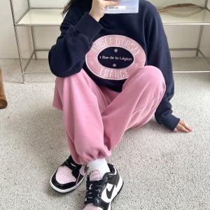 기모 1+1 조거바지 초딩고학년 중딩 고딩 대학생 검정 핑크 그레이