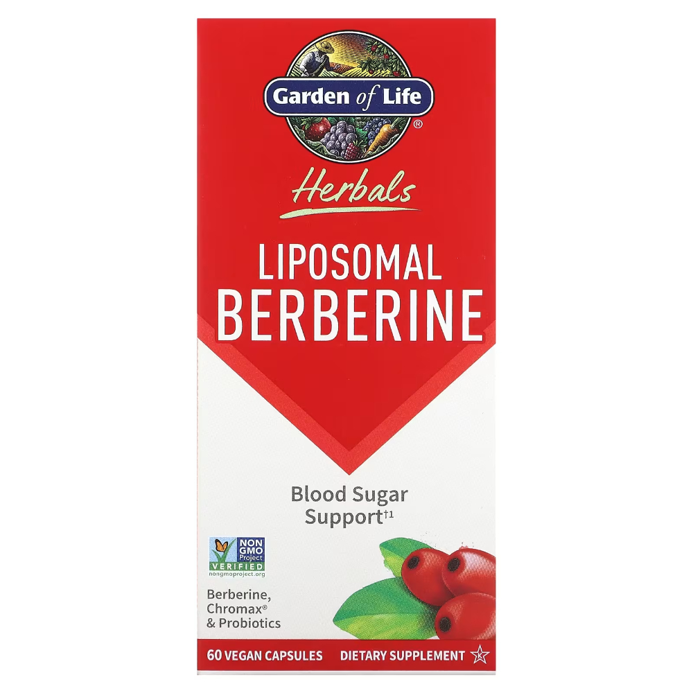 <b>가든오브라이프</b> Herbals 리포소말 베르베린 60비건캡슐 해바라기 레시틴 <b>크롬</b> 바실러스
