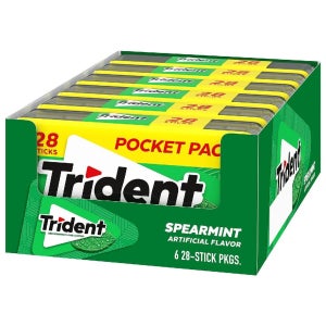 트라이던트 무설탕 껌 자일리톨 스파이민트 6팩 대용량 미국 Trident Mint