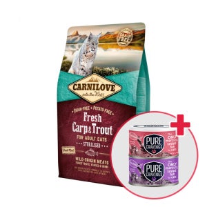 카니러브 고양이 반려묘 캣 생육 영양 건강 저알러지 소화 잘 되는 사료 잉어와송어 2kg