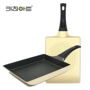 키친아트 가스 인덕션 겸용 논스틱코팅 IH 사각 에그팬 계란말이팬 24cm