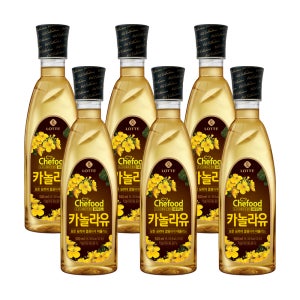 Chefood 카놀라유 500ml, 6개