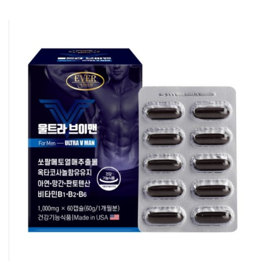<b>에버그린</b> 울트라 브이맨 1000mg x 60캡슐