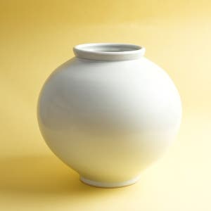 박수재 수공예 달항아리 무광 3호 돌상 소품 화병 풍수지리 27cm