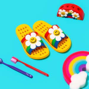 [위글위글] 유아 아동 키즈 욕실 슬리퍼 - Rainbow Smile(210)
