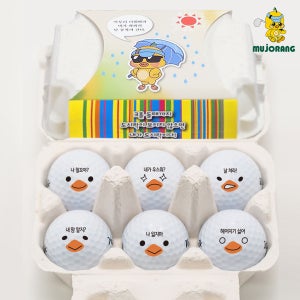 계란골프공 6구 Volvik 유광 2피스 골프공 선물 생일 홀인원 기념 인쇄