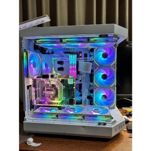 어항 PC케이스 파노라마 미들타워 블랙 글래스 컴퓨터 투명 HYTE Y60