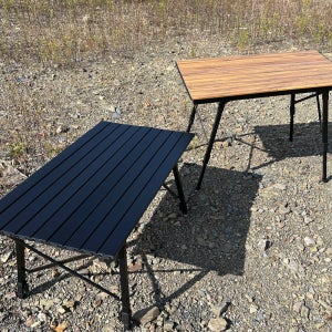 조프로 캠핑테이블 1+1 높이조절 경량 접이식 롤 키친 테이블 AB05