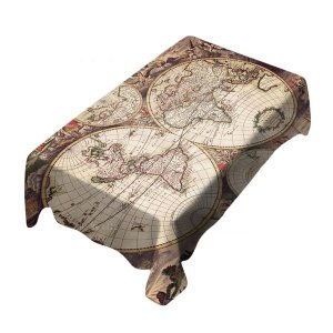 레트로 베이지색 세계 오래된 지도 빈티지 나침반