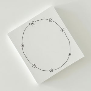 타이니띵스 리본 떡메모지 1권(100매) 화이트 메모지 비점착식