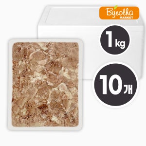 춘풍접객 삶은 전지 슬라이스 1kg (10개) 대용량 국밥용 냉동 돼지 앞다리살 업소용