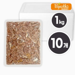 춘풍접객 삶은 돼지곱창 슬라이스 1kg (10개) 대용량 돼지소창 국밥용 업소용