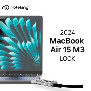 APPLE 2024 맥북에어15 M3 전용 잠금장치 도난방지 케이블 락 열쇠 비밀번호 KEY