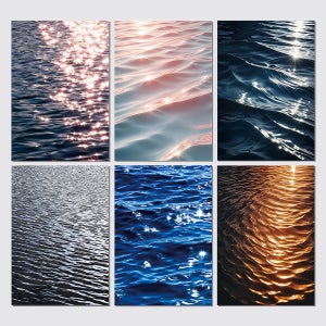 컨템포러리 감성 포스터 인테리어 액자 윤슬 바다 그림 01 Rose gold