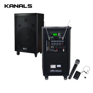 선거용스피커 카날스 EG-615 캐리어 충전식 앰프 스피커 무선2개 대중집회용 300W